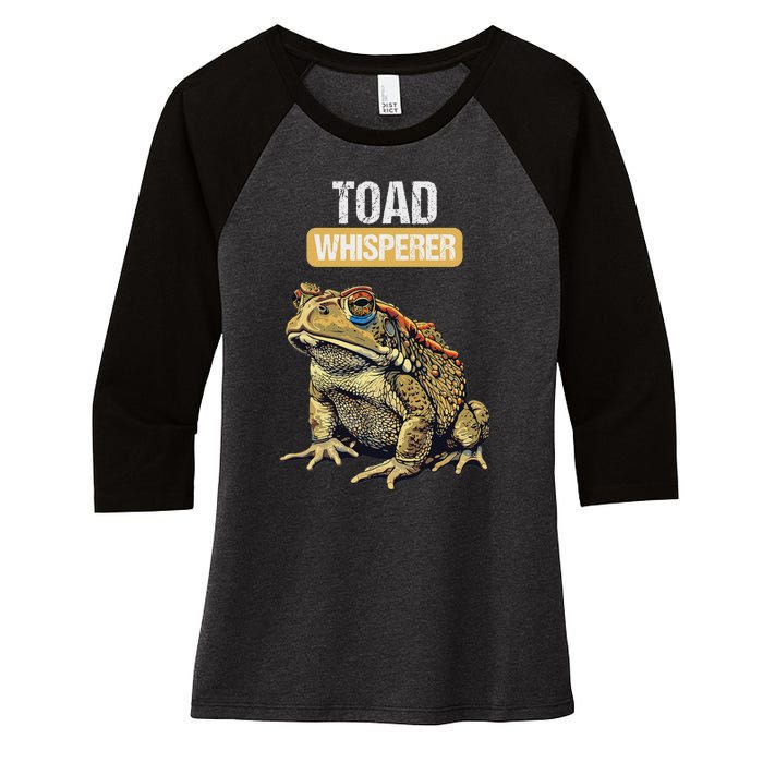 Toads Lovers Toad Whisperer Women's Tri-Blend 3/4-Sleeve Raglan Shirt