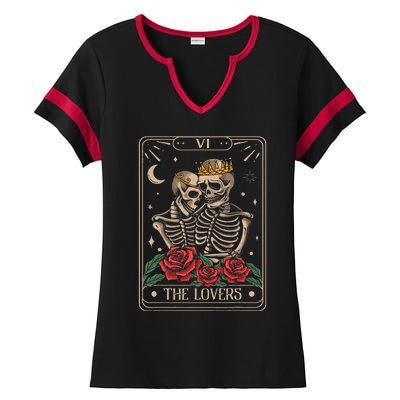 The Lovers Tarot Card Vintage The Lovers Tarot Ladies Halftime Notch Neck Tee