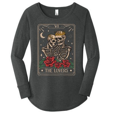 The Lovers Tarot Card Vintage The Lovers Tarot Women's Perfect Tri Tunic Long Sleeve Shirt