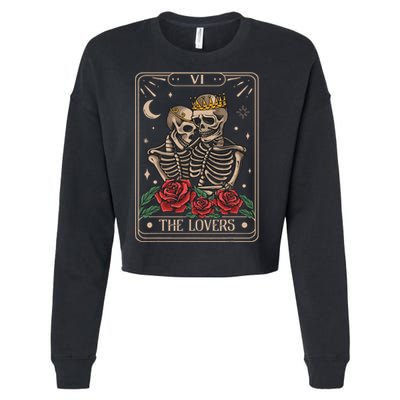 The Lovers Tarot Card Vintage The Lovers Tarot Cropped Pullover Crew