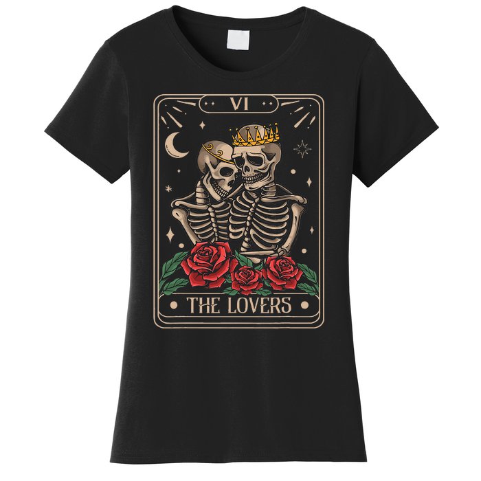 The Lovers Tarot Card Vintage The Lovers Tarot Women's T-Shirt