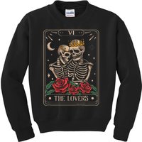 The Lovers Tarot Card Vintage The Lovers Tarot Kids Sweatshirt