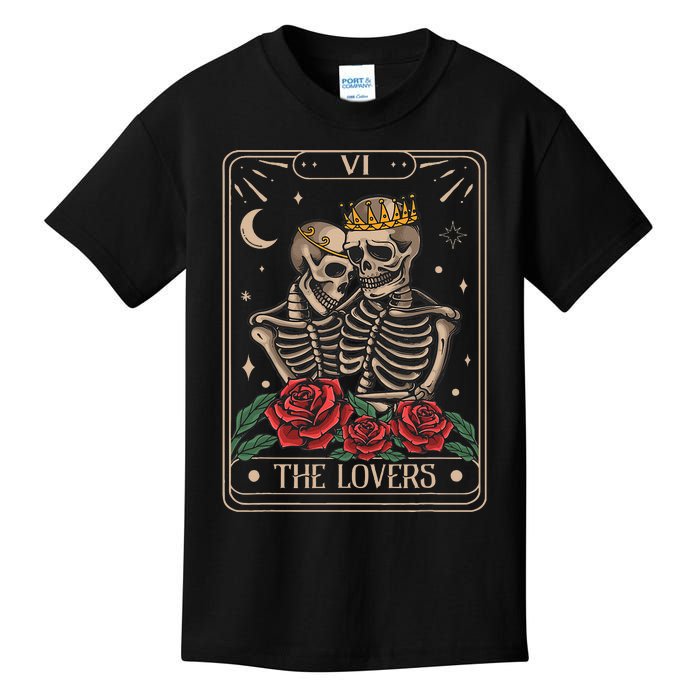 The Lovers Tarot Card Vintage The Lovers Tarot Kids T-Shirt