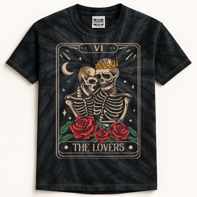 The Lovers Tarot Card Vintage The Lovers Tarot Kids Tie-Dye T-Shirt