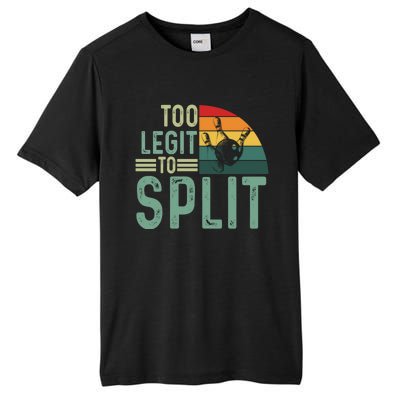 Too Legit To Split Funny Retro Team Bowler Bowling Tall Fusion ChromaSoft Performance T-Shirt