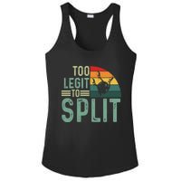 Too Legit To Split Funny Retro Team Bowler Bowling Ladies PosiCharge Competitor Racerback Tank