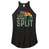 Too Legit To Split Funny Retro Team Bowler Bowling Women’s Perfect Tri Rocker Tank