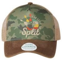 Too Legit To Split Retro Bowling Funny Bowler Bowling Team Legacy Tie Dye Trucker Hat