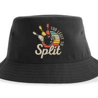 Too Legit To Split Retro Bowling Funny Bowler Bowling Team Sustainable Bucket Hat