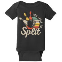 Too Legit To Split Retro Bowling Funny Bowler Bowling Team Baby Bodysuit
