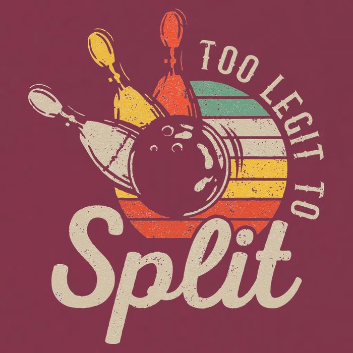 Too Legit To Split Retro Bowling Funny Bowler Bowling Team 16oz Travel Tumbler