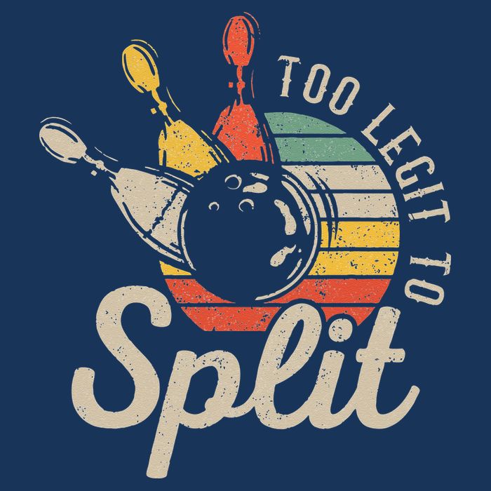 Too Legit To Split Retro Bowling Funny Bowler Bowling Team Infant Baby Jersey Bodysuit