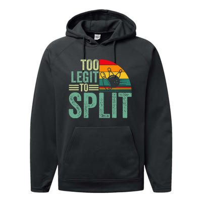 Too Ligit To Split Funny Bowlers & Bowling Player Performance Fleece Hoodie