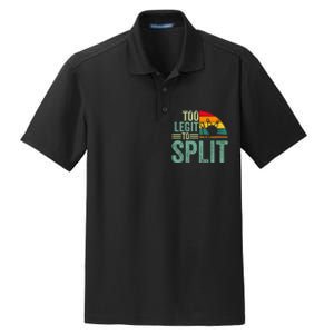 Too Ligit To Split Funny Bowlers & Bowling Player Dry Zone Grid Polo