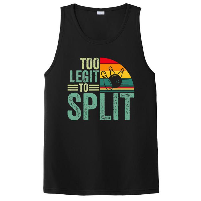 Too Ligit To Split Funny Bowlers & Bowling Player PosiCharge Competitor Tank