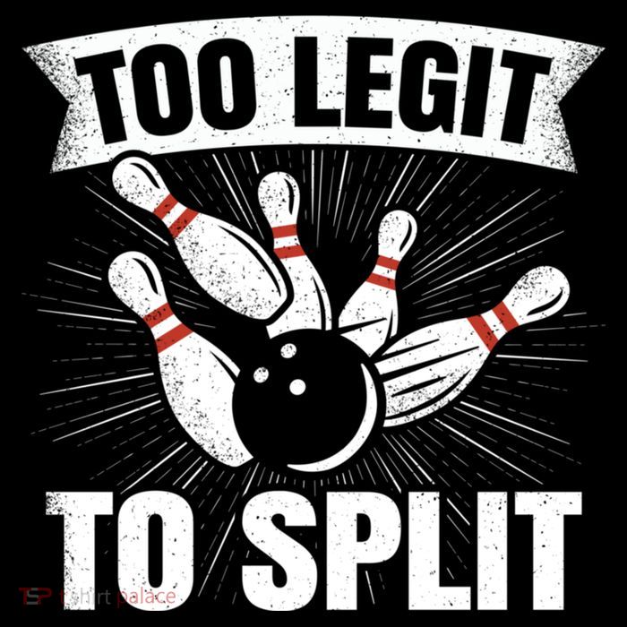 Too Legit To Split Funny Retro Team Bowler Bowling 7-Panel Snapback Hat