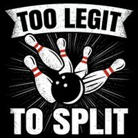 Too Legit To Split Funny Retro Team Bowler Bowling Flatbill Hat