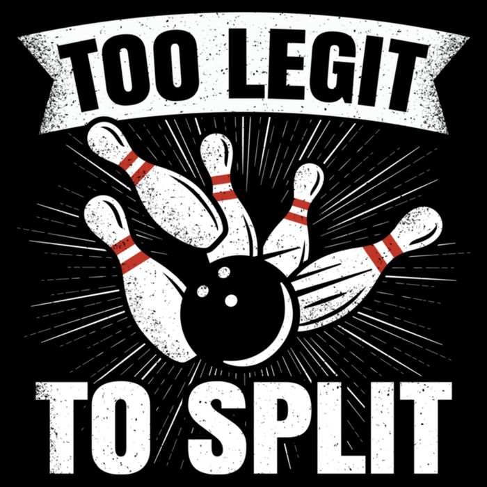 Too Legit To Split Funny Retro Team Bowler Bowling Flatbill Hat