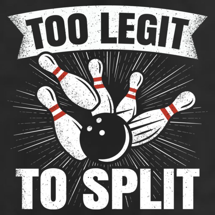 Too Legit To Split Funny Retro Team Bowler Bowling Golf Towel