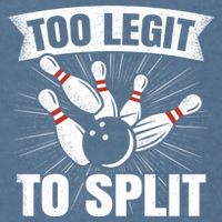 Too Legit To Split Funny Retro Team Bowler Bowling Garment-Dyed Sweatshirt