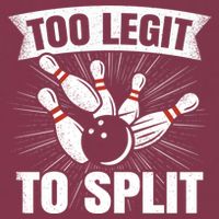 Too Legit To Split Funny Retro Team Bowler Bowling 16oz Travel Tumbler