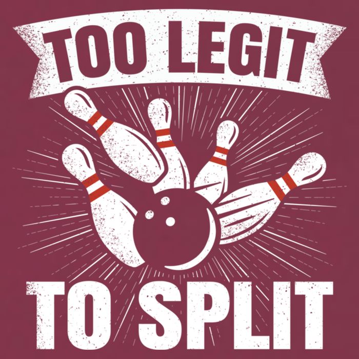 Too Legit To Split Funny Retro Team Bowler Bowling 16oz Travel Tumbler