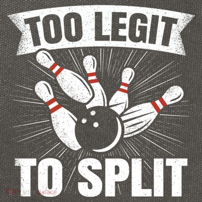 Too Legit To Split Funny Retro Team Bowler Bowling Cotton Canvas Backpack
