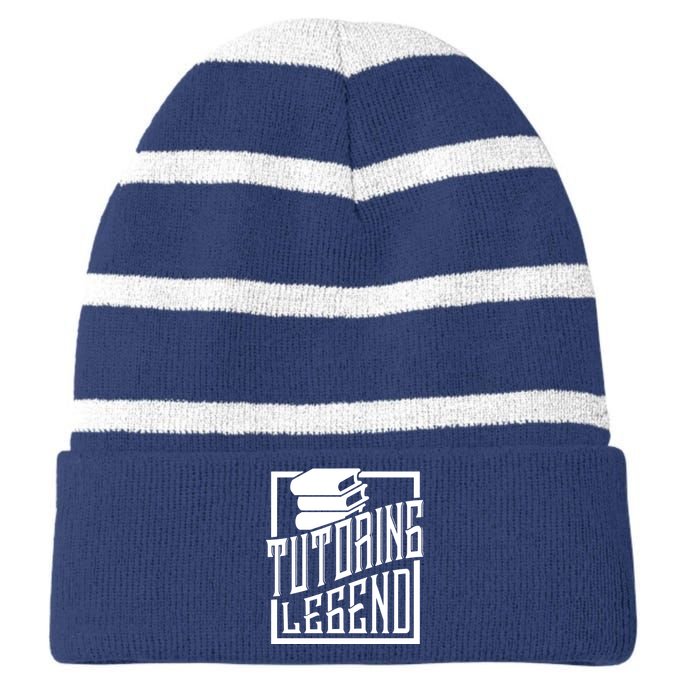 Tutoring Legend Striped Beanie with Solid Band