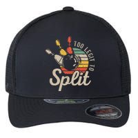 Too Legit To Split Retro Bowling Funny Bowler Bowling Team Flexfit Unipanel Trucker Cap