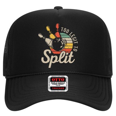 Too Legit To Split Retro Bowling Funny Bowler Bowling Team Trucker Hat