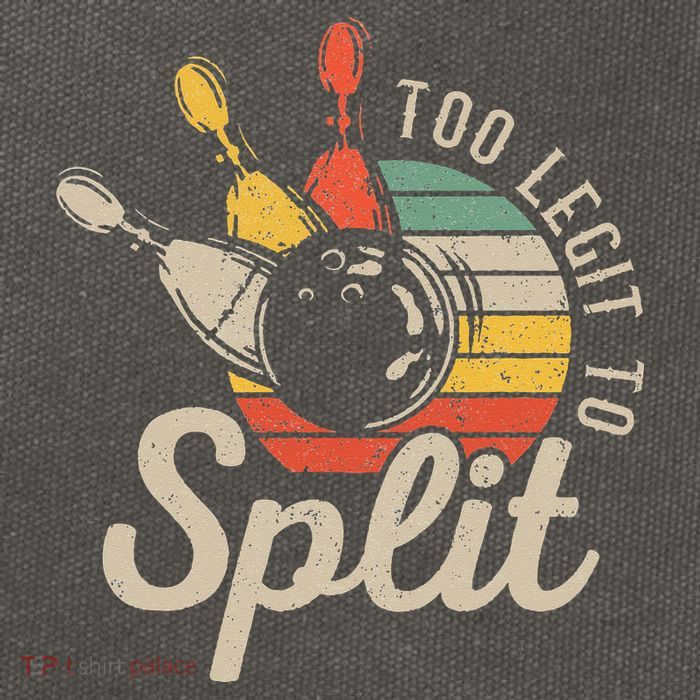 Too Legit To Split Retro Bowling Funny Bowler Bowling Team Cotton Canvas Backpack