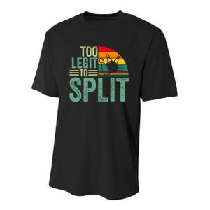 Too Ligit To Split Funny Bowlers & Bowling Player Youth Performance Sprint T-Shirt