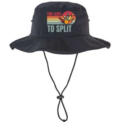 Too Legit To Split Funny Retro Team Bowler Bowling Legacy Cool Fit Booney Bucket Hat