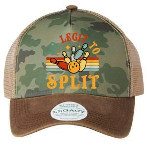 Too Legit To Split Funny Retro Team Bowler Bowling Legacy Tie Dye Trucker Hat