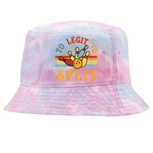 Too Legit To Split Funny Retro Team Bowler Bowling Tie-Dyed Bucket Hat