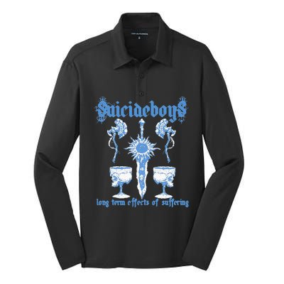 The Long Term Effects Of Vintage Retro Suffering Silk Touch Performance Long Sleeve Polo