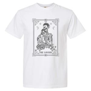 The Lovers Tarot Card. Skeleton Couple Gothic Halloween Goth Garment-Dyed Heavyweight T-Shirt