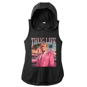 Thug Life Trump 2024 Ladies PosiCharge Tri-Blend Wicking Draft Hoodie Tank