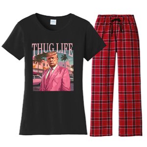 Thug Life Trump 2024 Women's Flannel Pajama Set