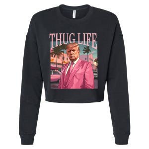 Thug Life Trump 2024 Cropped Pullover Crew