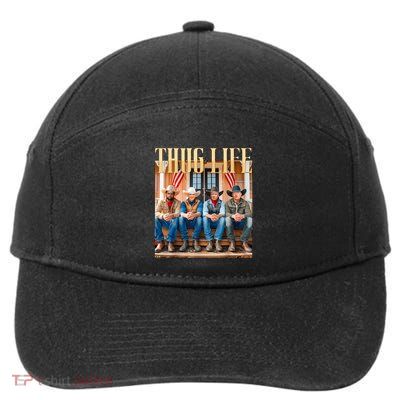 Thug Life Trump Vance Kennedy Elon 7-Panel Snapback Hat