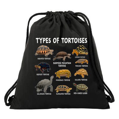 Tortoise Lover Types Of Tortoises Drawstring Bag