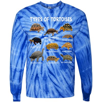 Tortoise Lover Types Of Tortoises Tie-Dye Long Sleeve Shirt