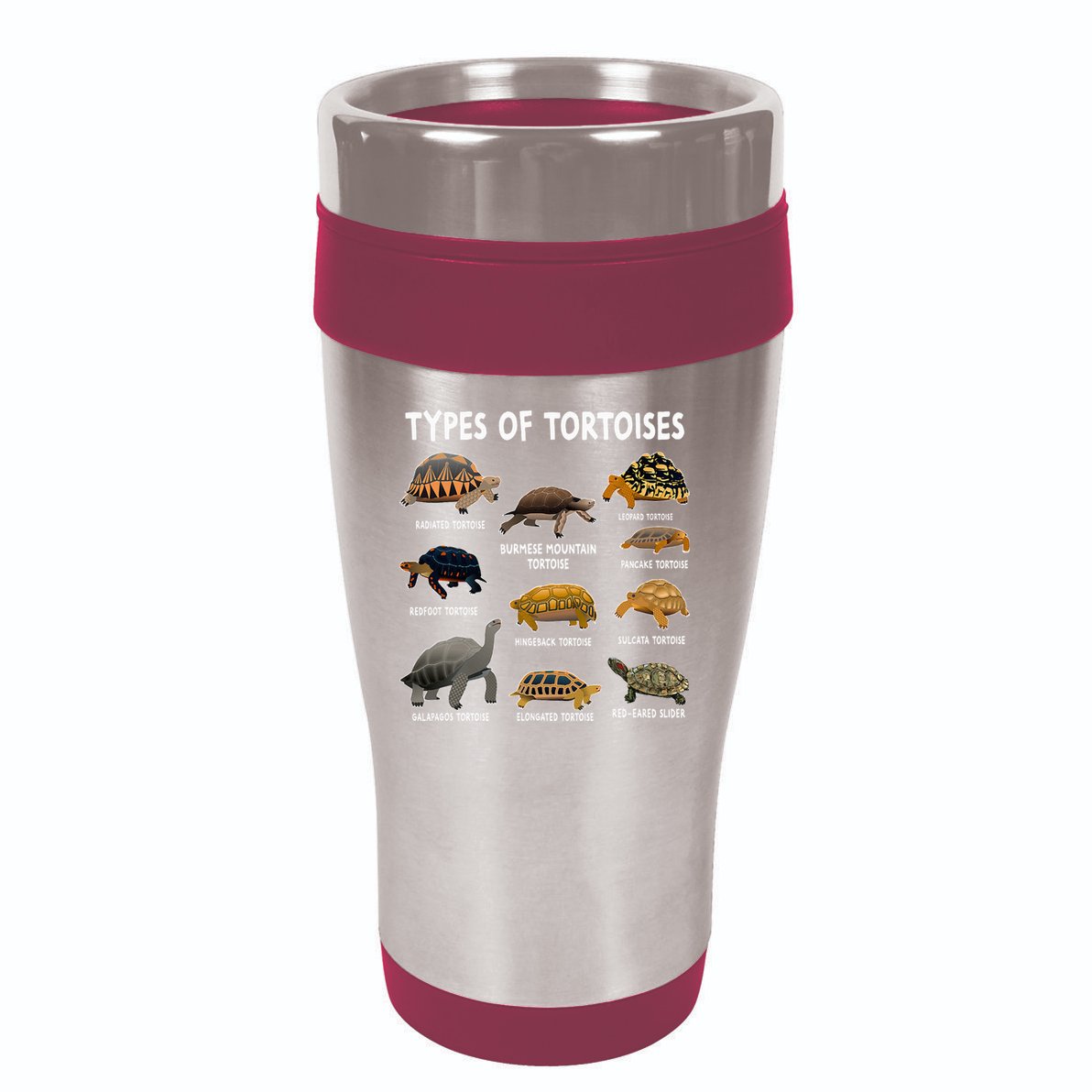 Tortoise Lover Types Of Tortoises 16oz Travel Tumbler