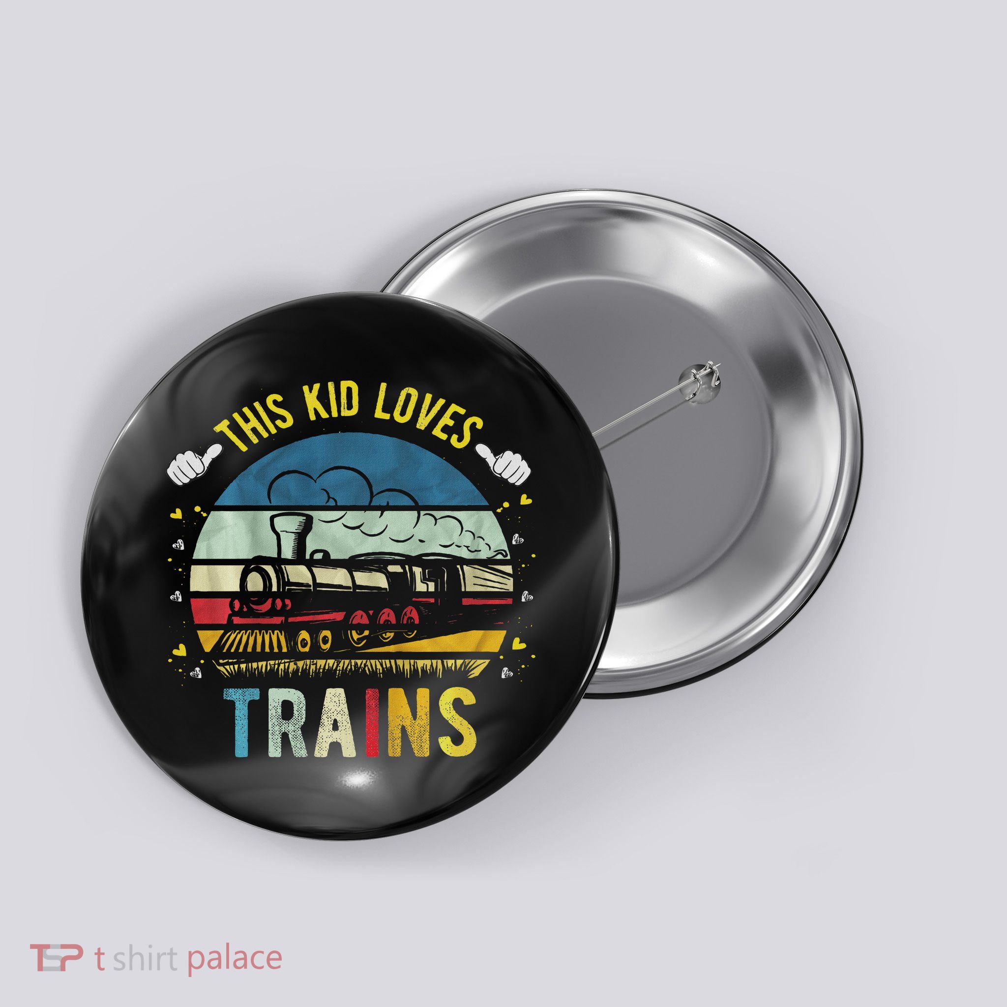This Loves Trains And Train Button