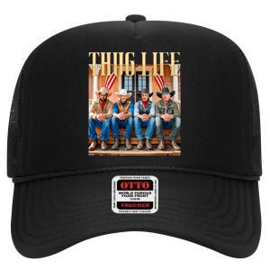 Thug Life Trump Vance Kennedy Elon High Crown Mesh Back Trucker Hat