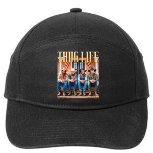 Thug Life Trump Vance Kennedy Elon 7-Panel Snapback Hat