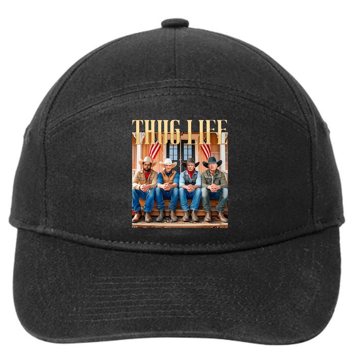 Thug Life Trump Vance Kennedy Elon 7-Panel Snapback Hat