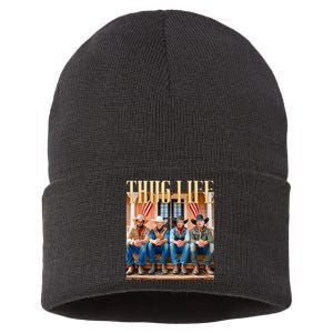 Thug Life Trump Vance Kennedy Elon Sustainable Knit Beanie