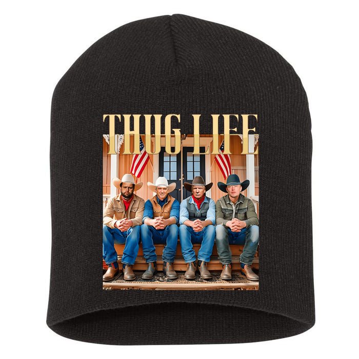 Thug Life Trump Vance Kennedy Elon Short Acrylic Beanie